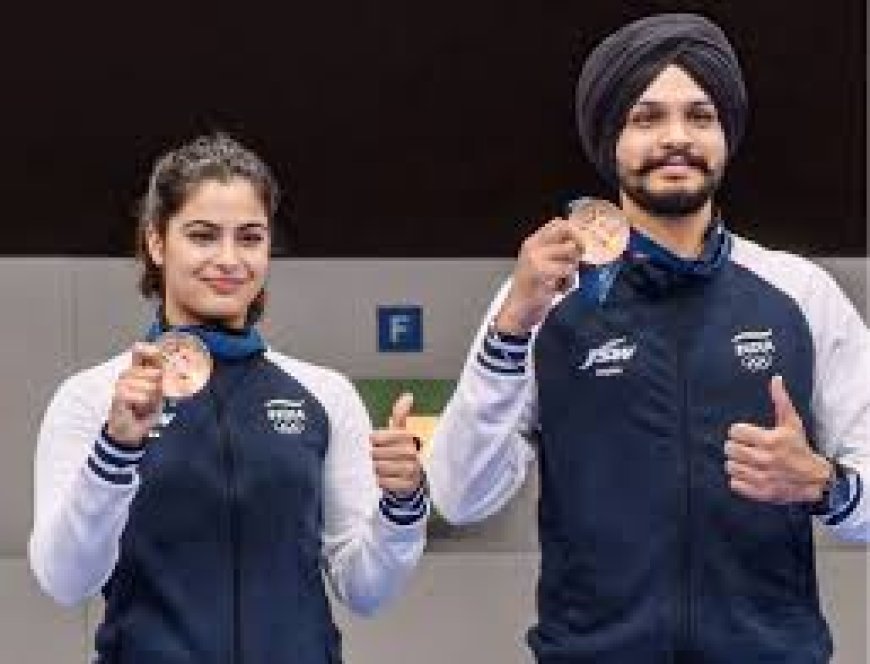 मनु भाकर एक ही ओलंपिक में दो मेडल जीतने वाली पहली भारतीय बनीं, मिक्स्ड शूटिंग में जीता कांस्य