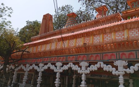 सोमनाथ मंदिर की तर्ज पर भांग  ठंडाई की दुकान सजावट
