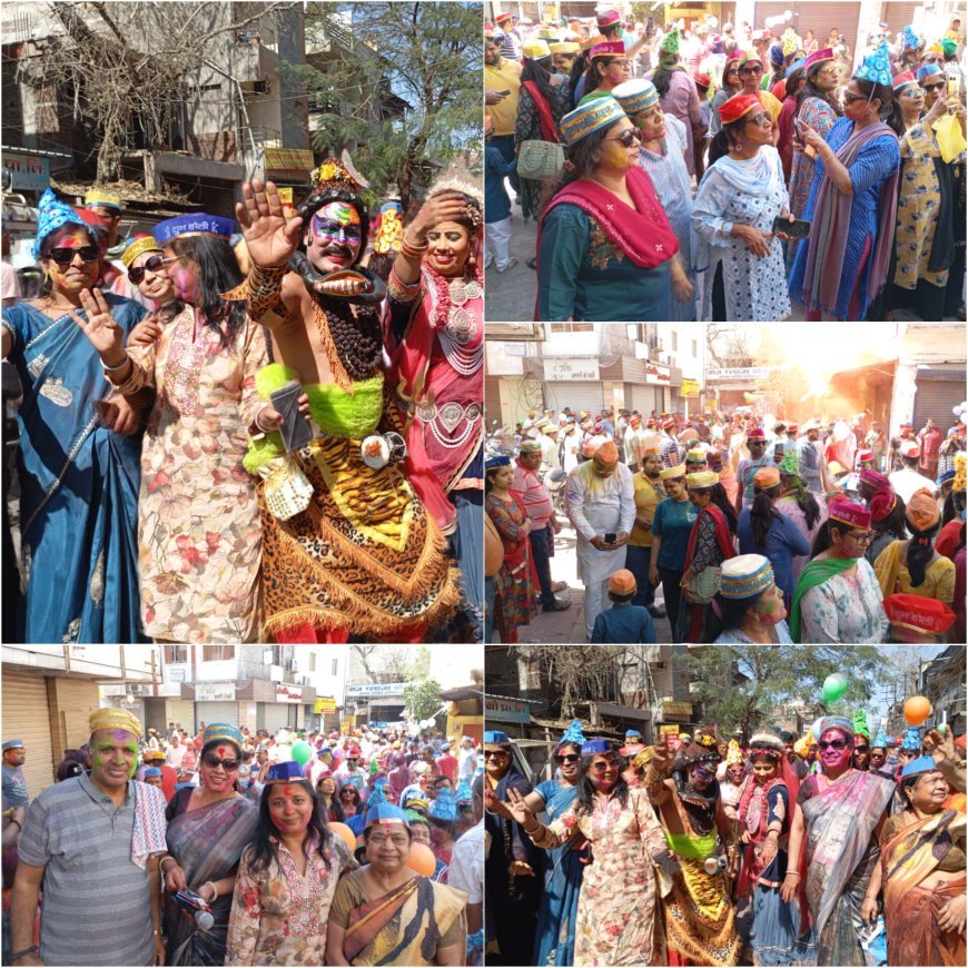 होली के दिन रंगों की फुहार और गुलाल की बरसात के साथ निकली फाग यात्रा