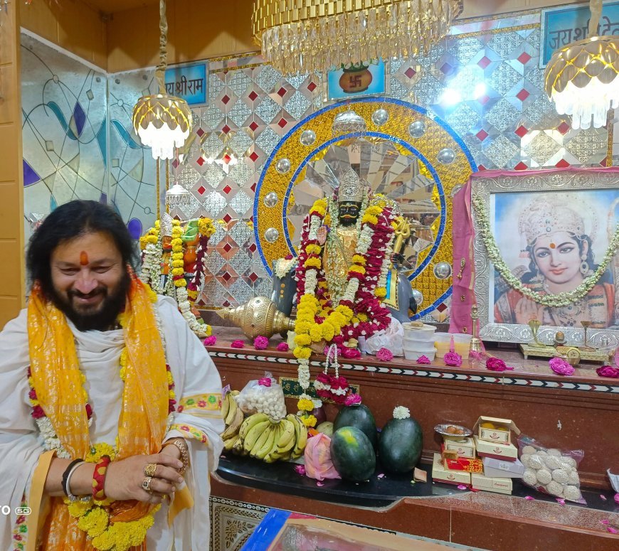 शनैश्चरी अमावस्या पर गजासीन शनि धाम में हुआ विशेष श्रृंगार   भक्तों ने किया अभिषेक