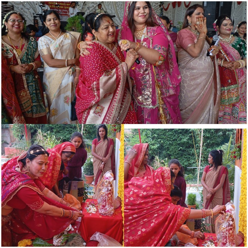 गोयल पारमार्थिक ट्रस्ट द्वारा ६२ महिलाएं ने किया गणगौर व्रत का उद्यापन