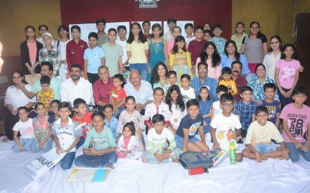 लहरी अंकल की कार्टूनशाला के समापन अवसर पर प्रतिभागी बच्चों से बोलीं साहित्यकार कथा सिंह