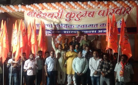 सनातन धर्म की मजबूती के लिए राजपूत शौर्य यात्रा का मंच लगाकर माहेश्वरी कुटुम्ब ने किया स्वागत 