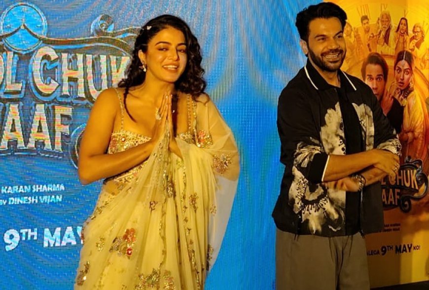 भूल चूक माफ' की टीम, राजकुमार राव और वामिका गब्बी का हुआ गर्मजोशी से स्वागत