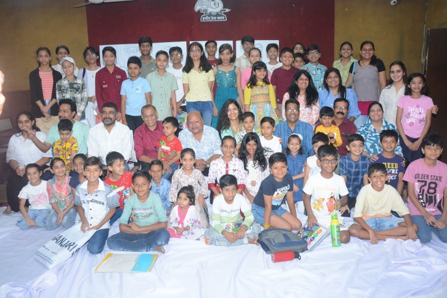 लहरी अंकल की कार्टूनशाला के समापन अवसर पर प्रतिभागी बच्चों से बोलीं साहित्यकार कथा सिंह