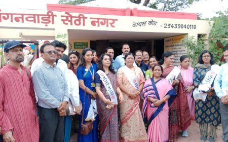 महिला एवं बाल विकास राज्य मंत्री श्रीमती सावित्री ठाकुर ने इंदौर के सेठी नगर आंगनवाड़ी केंद्र का दौरा किया*