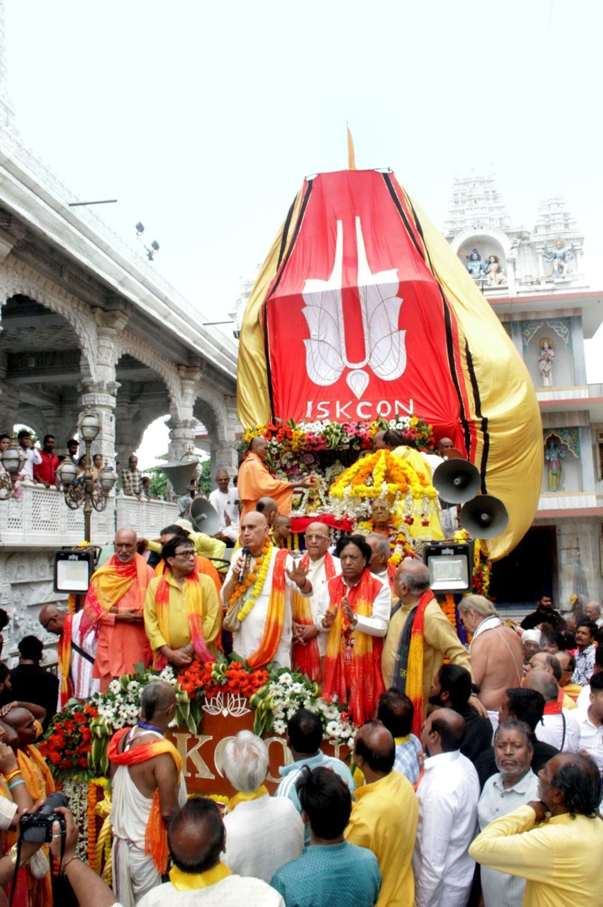 इस्कॉन की रथयात्रा में अन्नपूर्णा से गोपाल मंदिर तक उमड़ता रहा अपार जन सैलाब, समूचा मार्ग गूंज उठा जगन्नाथ के जयघोष से