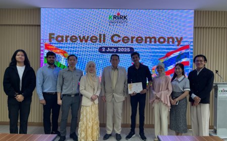 इंदौर के 19 वर्षीय छात्र तनिश कुमार राठौर की थाईलैंड की क्रिर्क यूनिवर्सिटी की इंटरनेशनल इंटर्नशिप पूरी होने पर किया सम्मानित