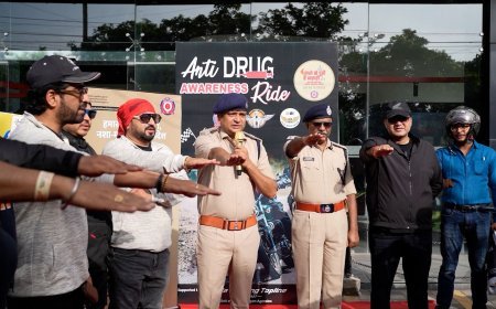 बाइक रैली के माध्यम से राइडर्स ने दिया, नशे से दूर रहने का संदेश।