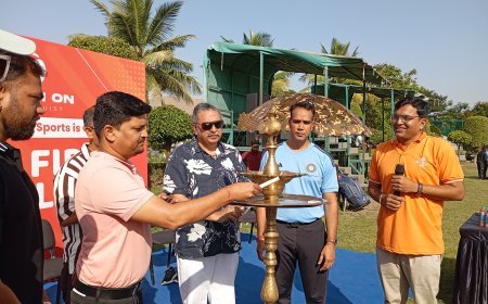 मैच ओन के तत्वावधान में "क्रिकेट लीग 6 से 14 वर्ष की आयु तक के बच्चों के लिये मैच का शुभारंभ