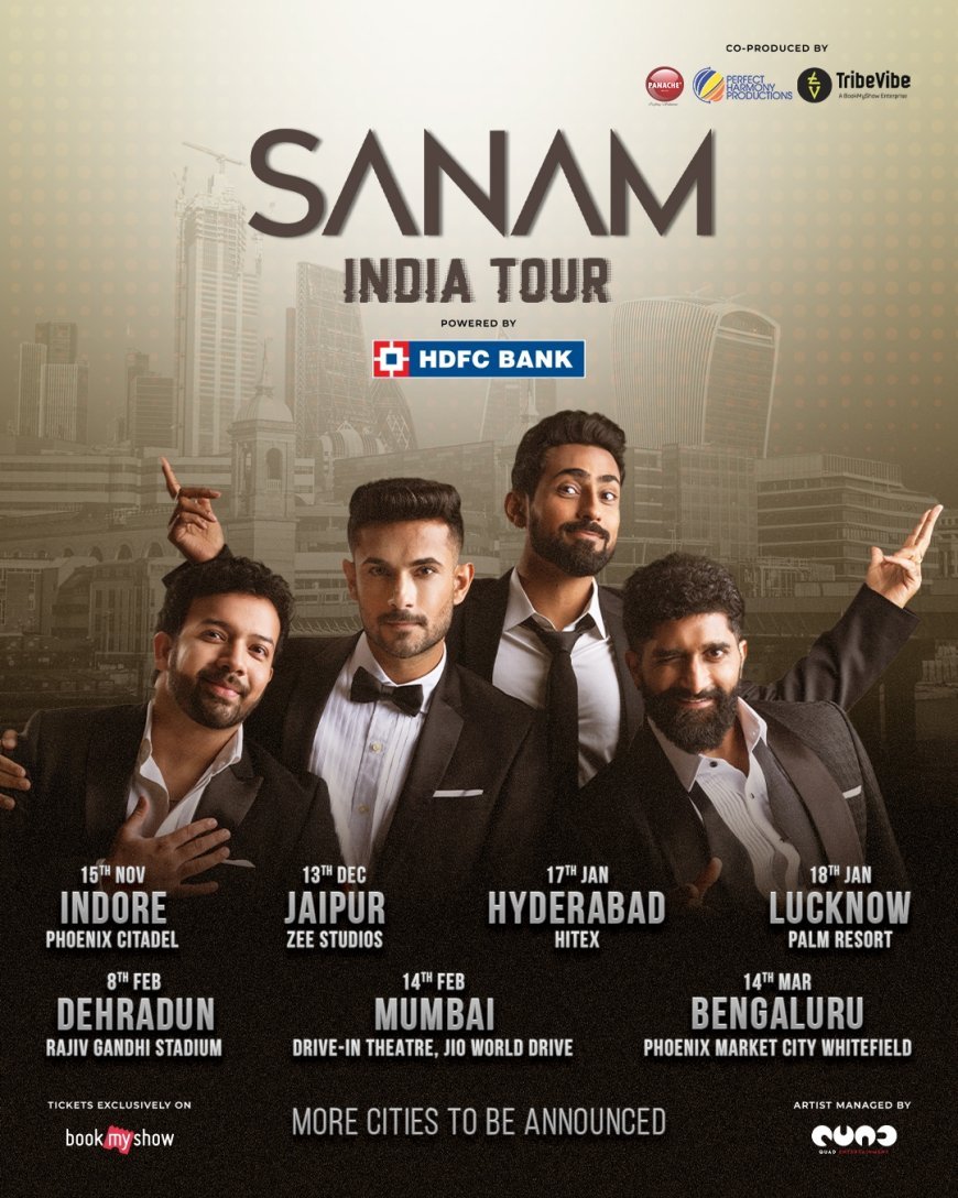 ट्राइबवाइब एंटरटेनमेंट ने की ‘सनम’ के बहुप्रतीक्षित 7-सिटी इंडिया टूर की घोषणा