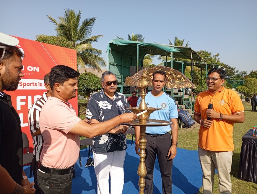 मैच ओन के तत्वावधान में "क्रिकेट लीग 6 से 14 वर्ष की आयु तक के बच्चों के लिये मैच का शुभारंभ