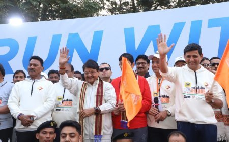 रन विथ मेयर -- रन इंदौर–वन इंदौर*    *20 हज़ार से अधिक इंदौरवासियों ने लगाया स्वास्थ्य के लिए दौड़ का दम*