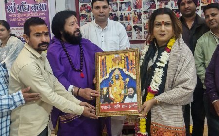 अन्नू दीदी* ऊषा नगर स्थित गजासीन शनिधाम मंदिर पहुंचीं