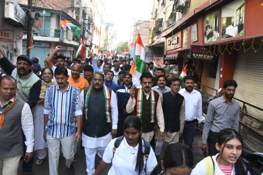 सरदार   वल्लभभाई पटेल के 150 वर्ष  में  सैकड़ों माय भारत वालंटियर्स ने किया यूनिटी मार्च