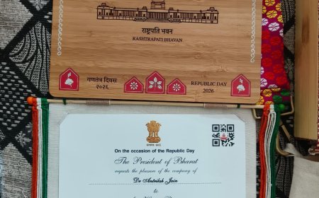 डॉ. अंतरिक्ष जैन को गणतंत्र दिवस पर राष्ट्रपति भवन के एट-होम रिसेप्शन का आमंत्रण