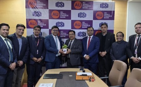 *एयू स्मॉल फाइनेंस बैंक और आईसीएसआई ने कंपनी सेक्रेटरी के लिए एक्सक्लूसिव बैंकिंग सॉल्यूशन के लिए एमओयू साइन किया*