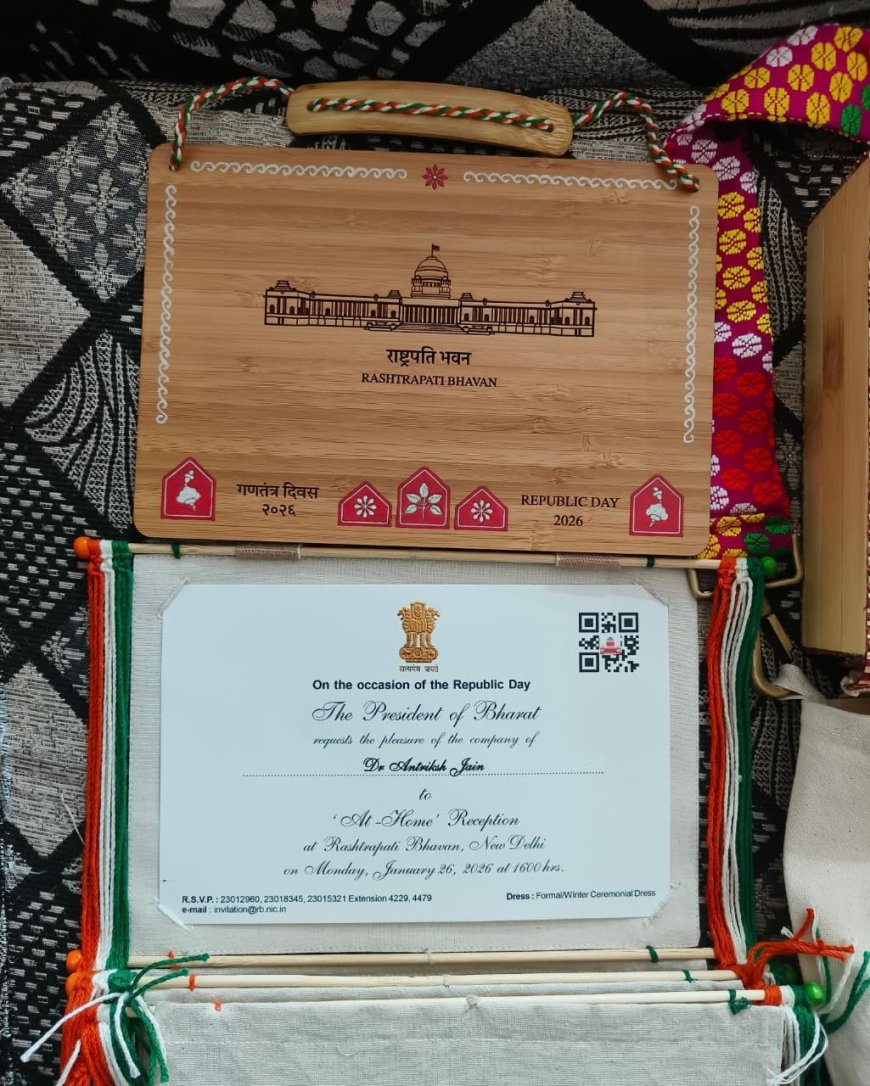 डॉ. अंतरिक्ष जैन को गणतंत्र दिवस पर राष्ट्रपति भवन के एट-होम रिसेप्शन का आमंत्रण