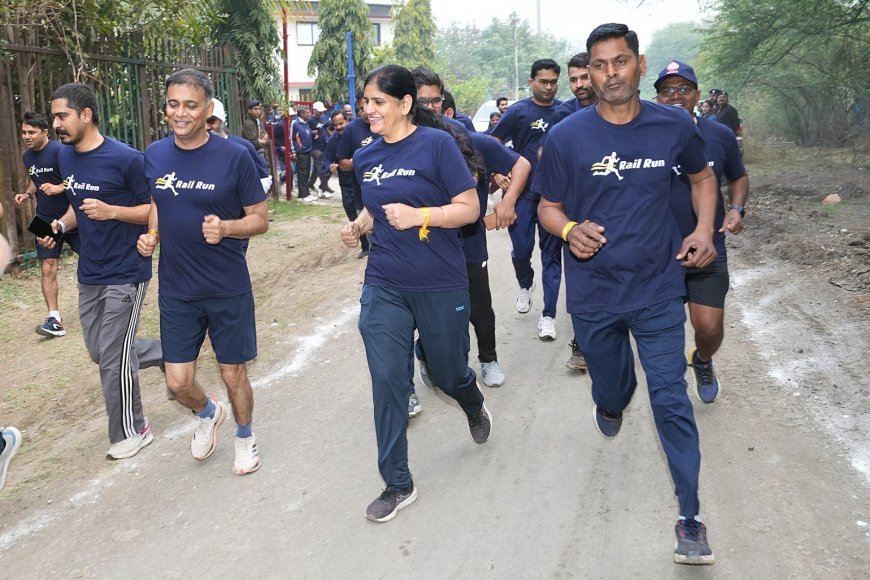 पश्चिम रेलवे महिला कल्याण संगठन द्वारा आयोजित रतलाम मंडल पर 'रेल रन'  के माध्यम से दिया फिटनेस और पर्यावरण जागरूकता का संदेश