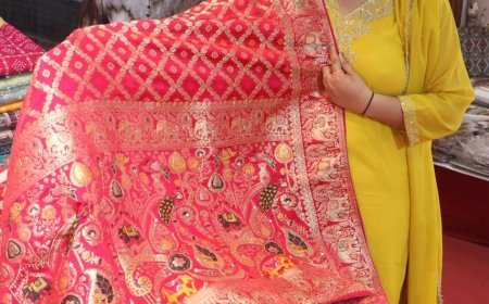 इंदौर के “फाइबर टू सिल्क फैब” में आई पीढ़ियों तक चलने वाली परंपरागत शाही साड़ी