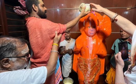 विद्याधाम पर हनुमान जयंती में जुटा भक्तों का मेला, लगाया चने-टिक्कड़ का भोग