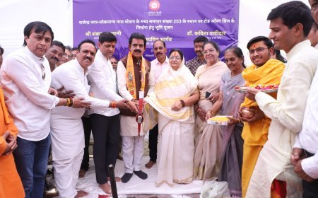 इंदौर में समपार संख्या 253 पर रोड ओवर ब्रिज निर्माण का भूमि पूजन संपन्न