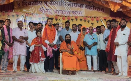 तपोनिष्ठ संत श्री श्री 1008 राजगुरु जी महाराज के सानिध्य में 11 दिवसीय विराट हनुमंत मेले का बुधवार को भव्य समापन