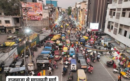 नायता मुंडला, बायपास, एमआर 10 रोड, राजवाड़ा क्षेत्र में ड्रोन से यातायात व्यवस्था पर नजर..
