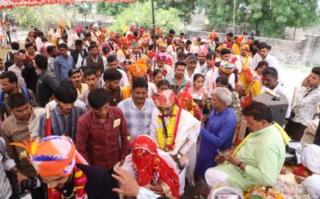 राजपूत समाज का ऐतिहासिक समागम: 75 नवयुगल परिणय सूत्र में बंधे, उमड़ा जनसैलाब