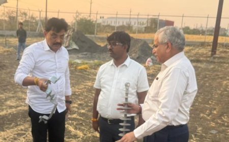 बिजली कंपनी के एमडी ने नया सब स्टेशन और औद्योगिक क्षेत्र का निरीक्षण किया