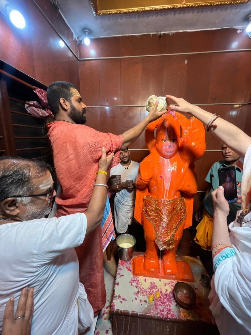 विद्याधाम पर हनुमान जयंती में जुटा भक्तों का मेला, लगाया चने-टिक्कड़ का भोग