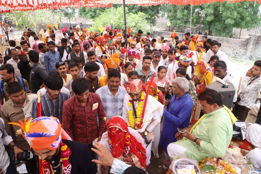 राजपूत समाज का ऐतिहासिक समागम: 75 नवयुगल परिणय सूत्र में बंधे, उमड़ा जनसैलाब