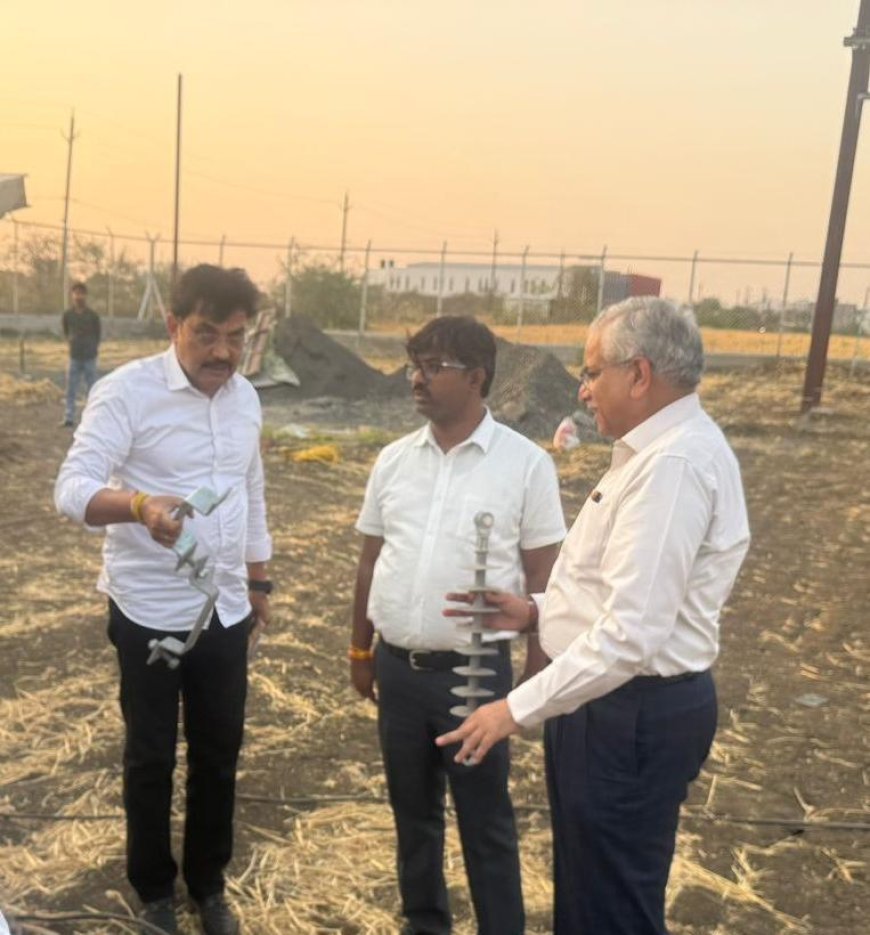बिजली कंपनी के एमडी ने नया सब स्टेशन और औद्योगिक क्षेत्र का निरीक्षण किया