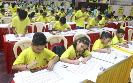गणित के नन्हे जादूगरों ने 8 मिनट में हल किए 200 सवाल*