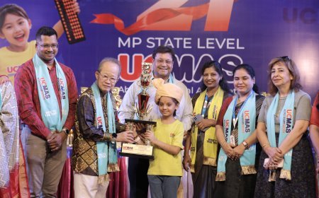 यूसीमास स्टेट लेवल प्रतियोगिता में जाह्नवी राठौड़ चैंपियन ऑफ चैंपियंस”