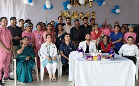 यूनिक सुपर स्पेशलिटी हॉस्पिटल में इंटरनेशनल नर्सेस डे पर नर्सिंग स्टाफ का हुआ सम्मान