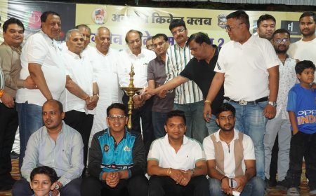 अग्रसेन क्रिकेट महालीग के लिए पाथ ग्राउंड में दूधिया रोशनी में पहले दिन 6 टीमों के बीच रोमांचक मुकाबले