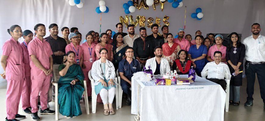 यूनिक सुपर स्पेशलिटी हॉस्पिटल में इंटरनेशनल नर्सेस डे पर नर्सिंग स्टाफ का हुआ सम्मान