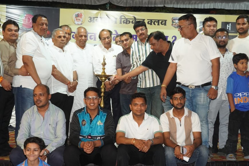 अग्रसेन क्रिकेट महालीग के लिए पाथ ग्राउंड में दूधिया रोशनी में पहले दिन 6 टीमों के बीच रोमांचक मुकाबले