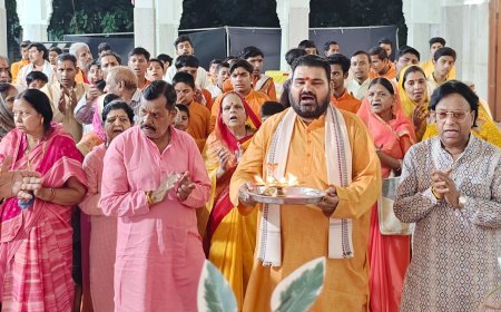 हंसदास मठ पर चल रहे 108 भागवत पारायण के अनुष्ठान में कल होगी फूलों की संगीतमय होली