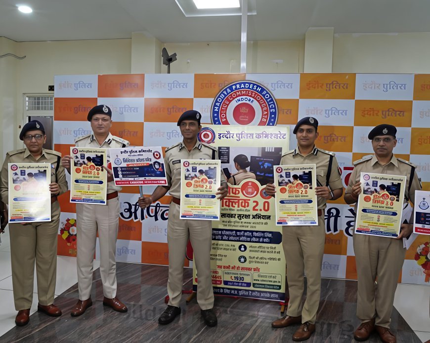 पुलिस कमिश्नर इंदौर ने जागरूकता संदेशों के पोस्टर/बैनर व पेम्प्लेट्स का विमोचन कर किया अभियान का आगाज़