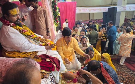 पावन सिद्धधाम  श्री लक्ष्मी वेंकटेश देवस्थान पर अस्मद गुरुभ्यो नमः के साथ हजारों भक्तो ने किया गरूदेव का चंदन व पुष्प से चरण पूजन