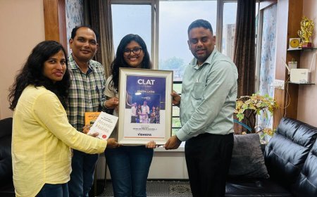 विधिग्या के संस्थापक बाहुल शास्त्री ने एनएलयू जबलपुर में चयनित ईशिता लाठी को दिया आशीर्वाद