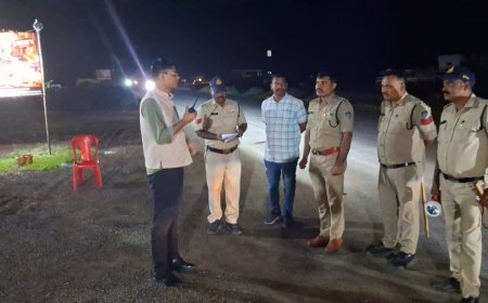 बुरहानपुर पुलिस ने रात्रि में चलाया चेकिंग अभियान