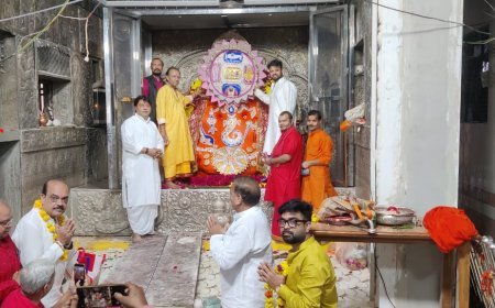 रक्षाबंधन पर सबसे पहले भगवान खजराना गणेश विश्व की सबसे बड़ी सनातनी राखी अर्पित
