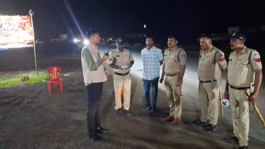 बुरहानपुर पुलिस ने रात्रि में चलाया चेकिंग अभियान