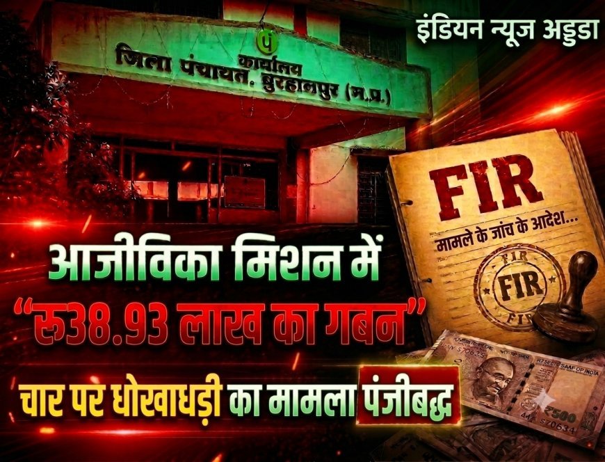 बुरहानपुर के धूलकोट क्षेत्र में आजीविका मिशन में लाखों का गबन धोखाधड़ी को लेकर  चार पर मामला पंजीबद्ध