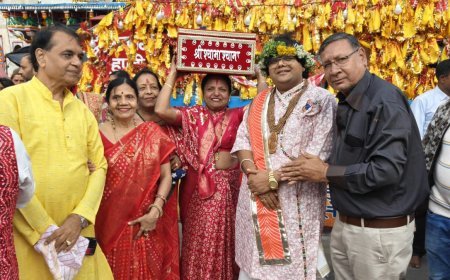 श्री बदरीनाथ धाम पर इंदौरी भक्त मंडल श्री श्यामा परिवार द्वारा आयोजित सात दिवसीय श्री मद भागवत कथा का शुभारंभ