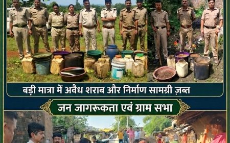बुरहानपुर में आबकारी विभाग की अवैध शराब को लेकर बड़ी करवाई 