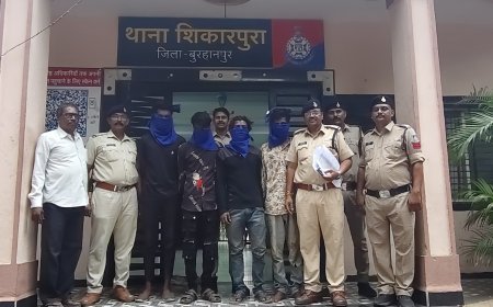 बुरहानपुर में केबल वायर चोरों को पुलिस ने किया गिरफतार 